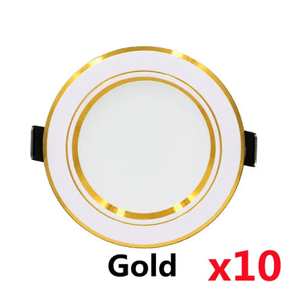 10Pcs/Lot LED Downlight 5W 9W 12W 15W 18W Recessed round Led Ceiling Lamp AC 220V-240V Indoor Lighting Warm White Cold White