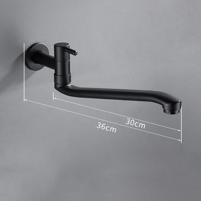 Bidcock Faucet Black Taps Bathroom Mop Faucet Washing Machine Faucet Outdoor Faucet for Garden 304 Stainless Steel