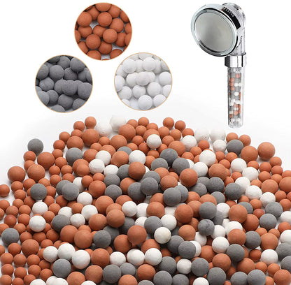 Shower Head Replacement Beads Filter Energy Anion Mineralized Negative Ions Ceramic Balls Bathroom Water Purification Stones