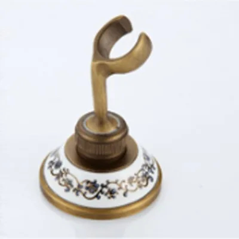 Antique Brass Rainfall Shower Head 3-Way Faucet Diverter Valve Wall Mount Brass Fixer Bracket Handshower Brass Shower Arm