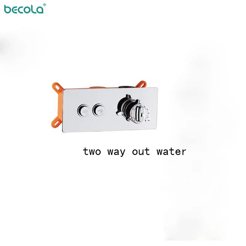 Concealed Mounted Mixerbrass Wall Box Mixing Valve Switch Valve Constant Temperature Shower Faucets Thermostatic Chrome 3 Ways