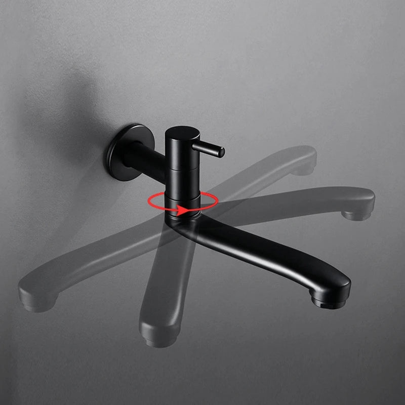 Bidcock Faucet Black Taps Bathroom Mop Faucet Washing Machine Faucet Outdoor Faucet for Garden 304 Stainless Steel