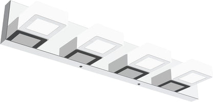Dimmable Bathroom Lights Modern 4 Lights Vanity Lights Fixtures Acrylic Rotable 360° LED Modern Vanity Lighting for Bathroom