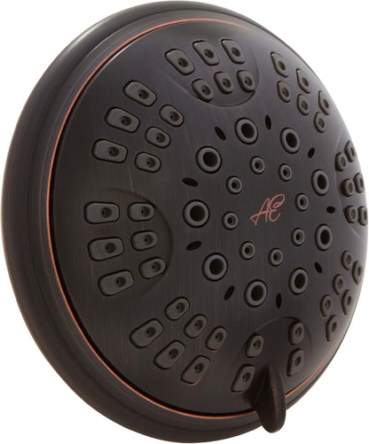 6 Function Luxury Shower Head - High Pressure Boosting, Adjustable Wall Mount, Bathroom Showerhead with Anti-Clog Nozzles for Low Flow Showers - 2.5 GPM - Oil-Rubbed Bronze
