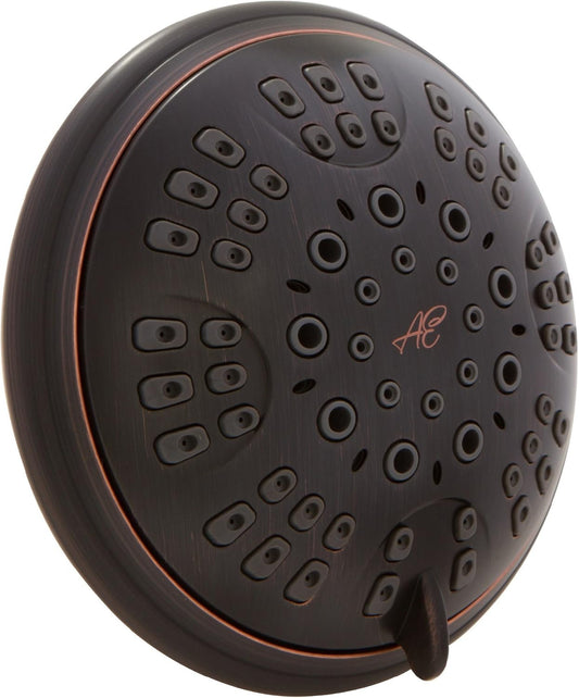 6 Function Luxury Shower Head - High Pressure Boosting, Adjustable Wall Mount, Bathroom Showerhead with Anti-Clog Nozzles for Low Flow Showers - 2.5 GPM - Oil-Rubbed Bronze