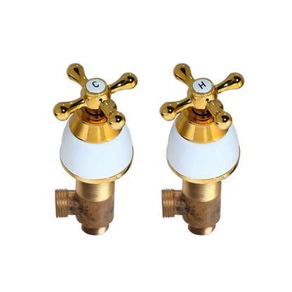 Antique Brass Bathroom Strainer Basin Mixer Tap Handle Unique Design Kitchen Mixer Handle Shower Faucet Hand Chrome Golden