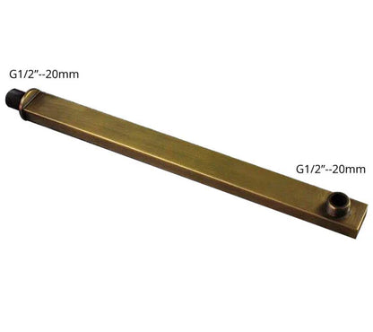 Antique Brass Rainfall Shower Head 3-Way Faucet Diverter Valve Wall Mount Brass Fixer Bracket Handshower Brass Shower Arm