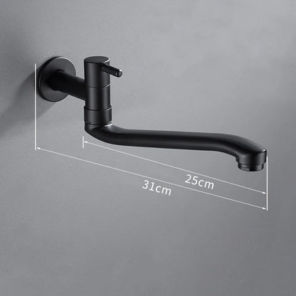 Bidcock Faucet Black Taps Bathroom Mop Faucet Washing Machine Faucet Outdoor Faucet for Garden 304 Stainless Steel