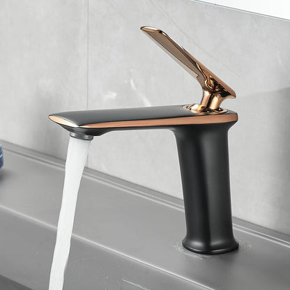 Luxury Black Rose Gold Wash Basin Taps Modern White Faucet Bathroom Luxury Basin Faucets Hot Cold Water Sink Tap Mixer