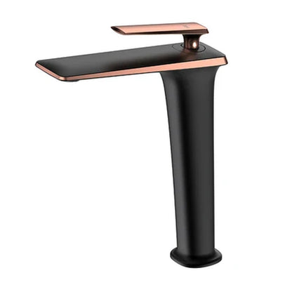 Luxury Black Rose Gold Wash Basin Taps Modern White Faucet Bathroom Luxury Basin Faucets Hot Cold Water Sink Tap Mixer