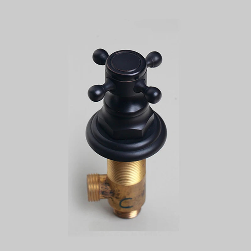 Antique Brass Bathroom Strainer Basin Mixer Tap Handle Unique Design Kitchen Mixer Handle Shower Faucet Hand Chrome Golden