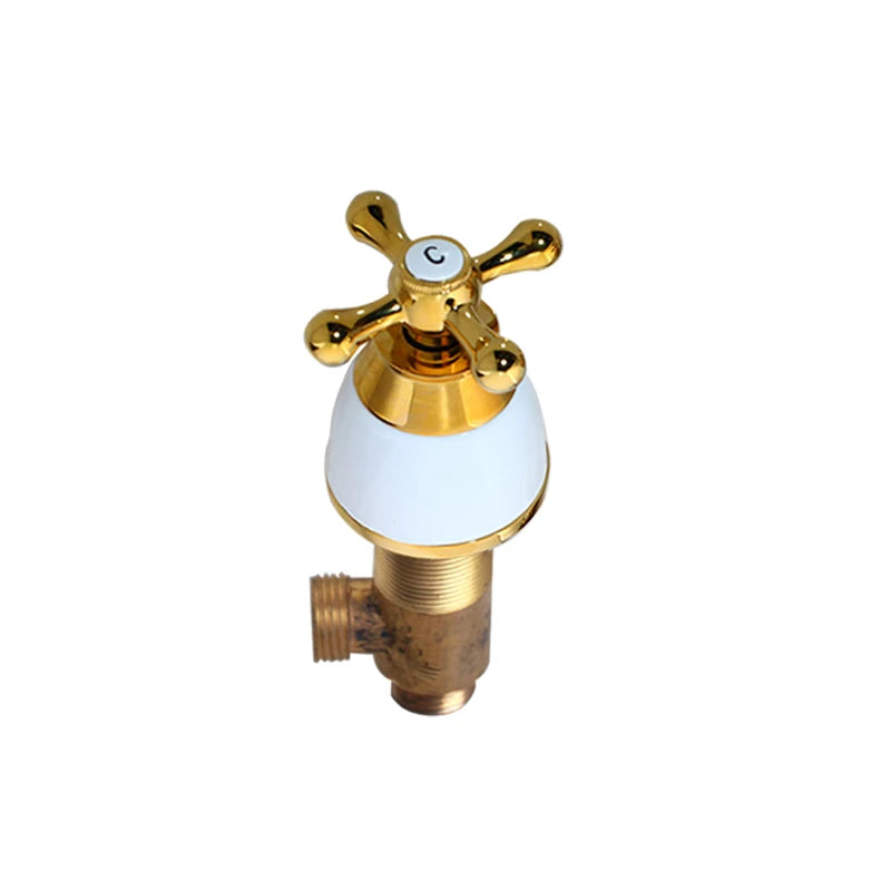 Antique Brass Bathroom Strainer Basin Mixer Tap Handle Unique Design Kitchen Mixer Handle Shower Faucet Hand Chrome Golden