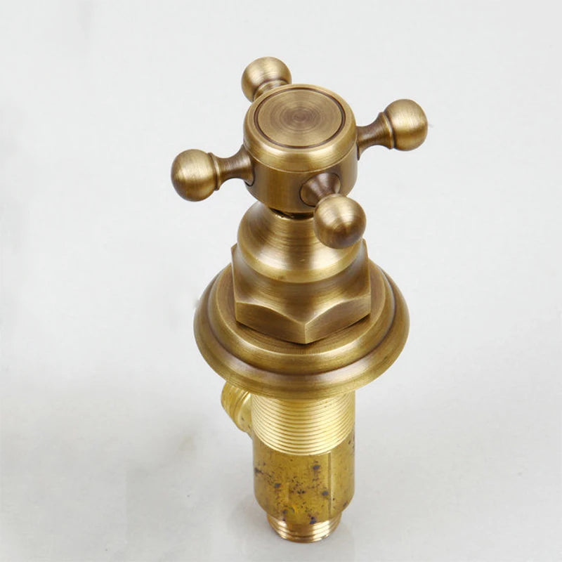 Antique Brass Bathroom Strainer Basin Mixer Tap Handle Unique Design Kitchen Mixer Handle Shower Faucet Hand Chrome Golden