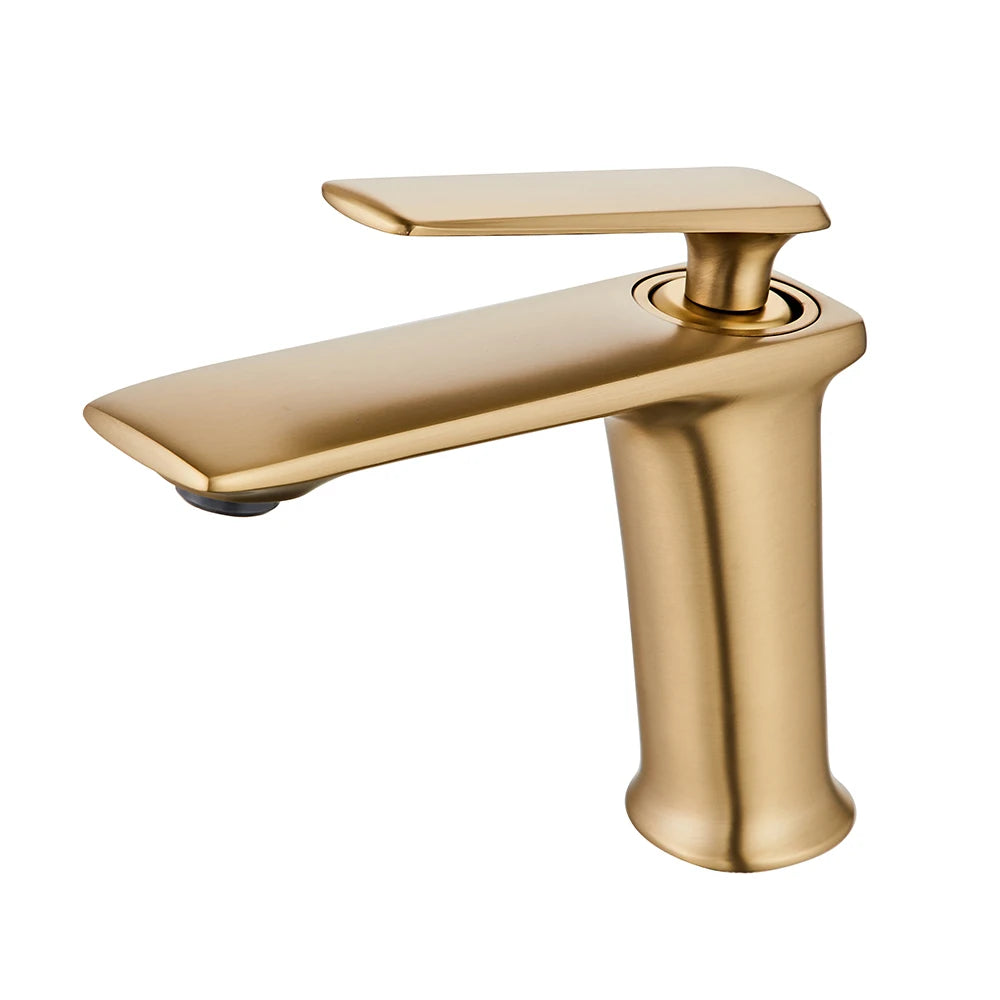 Luxury Black Rose Gold Wash Basin Taps Modern White Faucet Bathroom Luxury Basin Faucets Hot Cold Water Sink Tap Mixer