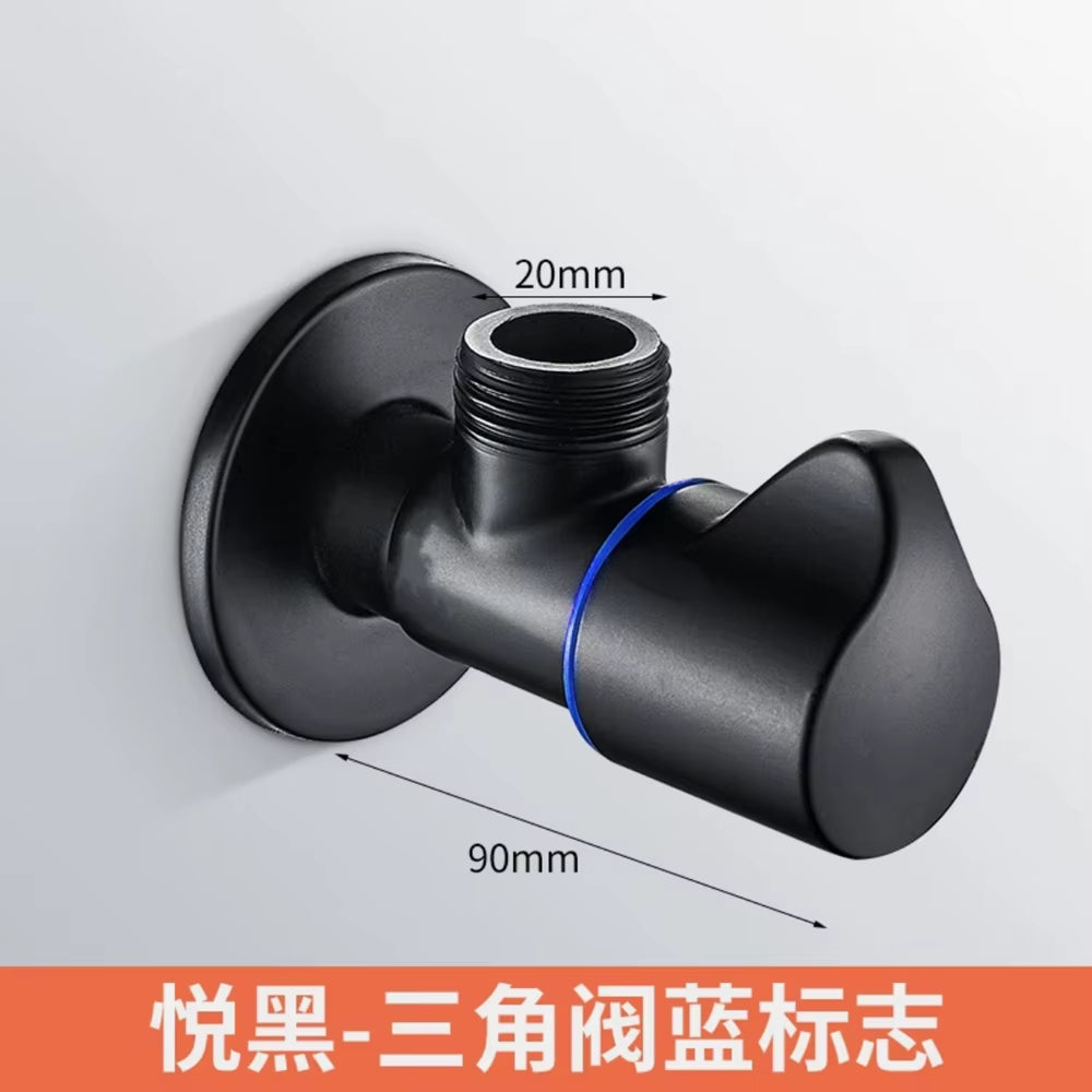 Black/Silver Angle Stainless Steel Faucet Kitchen Cold Hot Mixer Tap with Standard G1/2 Threaded for Bathroom Accessories