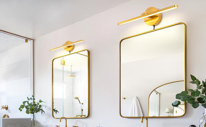 Plug in LED Wall Lamps, 16Inch Vanity Lighting Fixtures for Wall, Modern Bathroom Lighting Fixtures over Mirror, Wall Picture Lighting Sconces for Bedroom, 12W 3000K Brass Indoor Wall Lamps