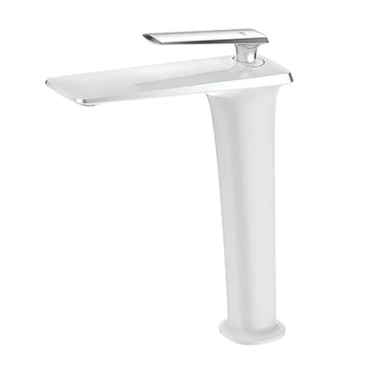 Luxury Black Rose Gold Wash Basin Taps Modern White Faucet Bathroom Luxury Basin Faucets Hot Cold Water Sink Tap Mixer