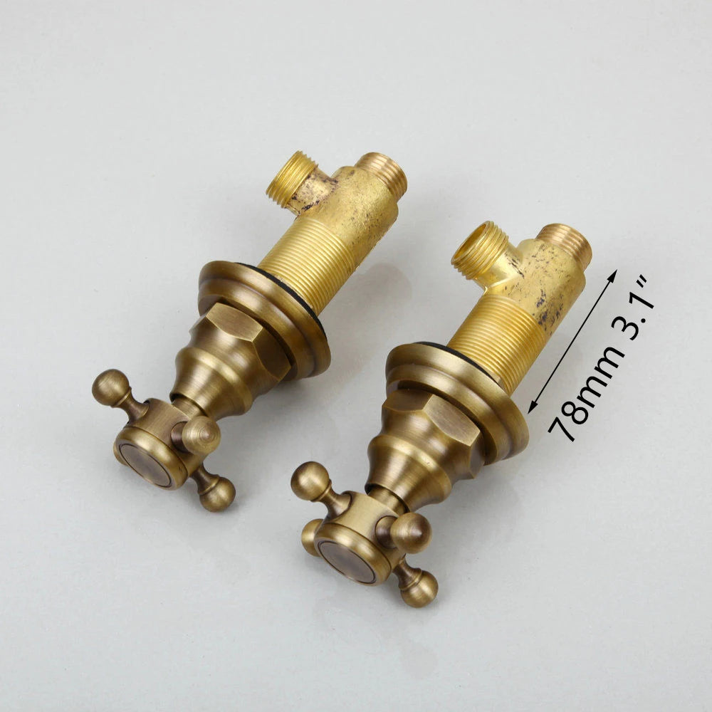 Antique Brass Bathroom Strainer Basin Mixer Tap Handle Unique Design Kitchen Mixer Handle Shower Faucet Hand Chrome Golden