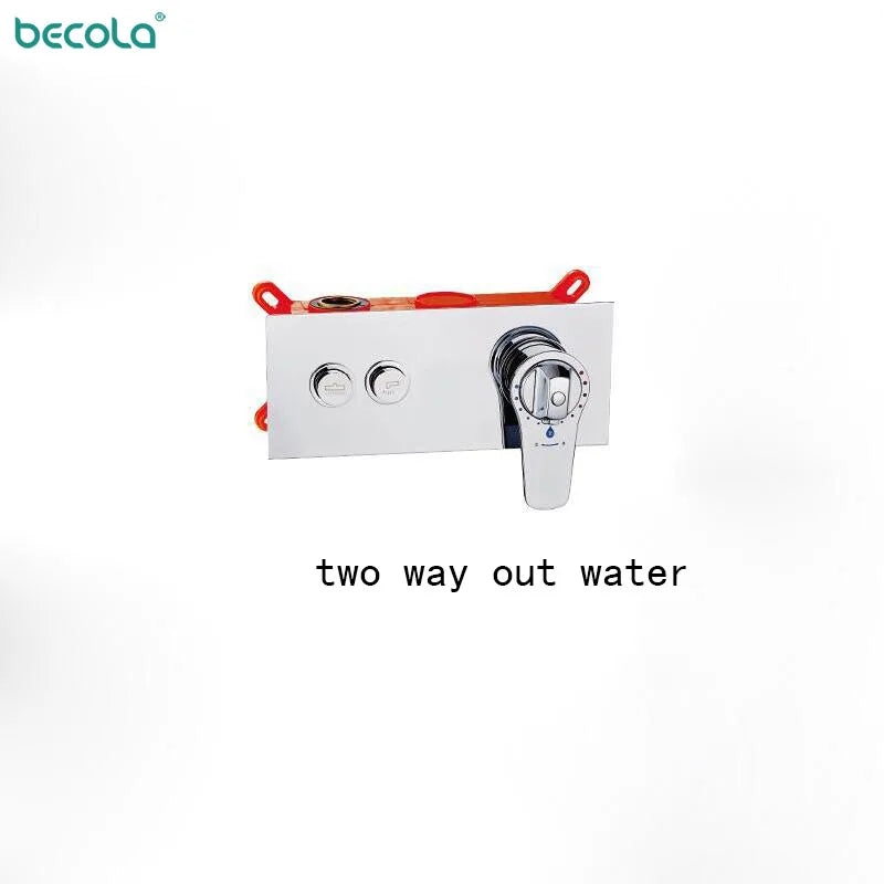 Concealed Mounted Mixerbrass Wall Box Mixing Valve Switch Valve Constant Temperature Shower Faucets Thermostatic Chrome 3 Ways
