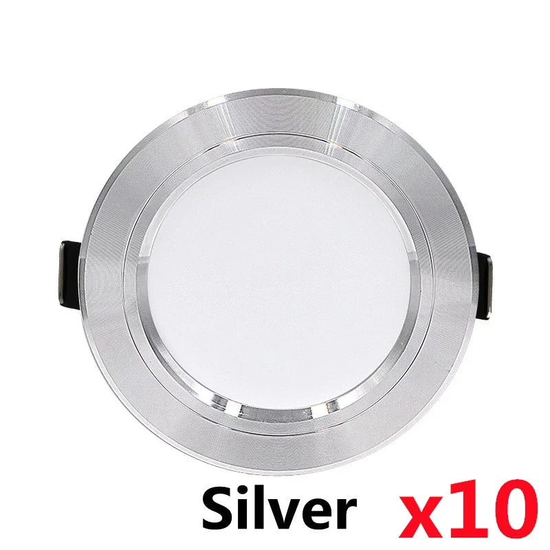 10Pcs/Lot LED Downlight 5W 9W 12W 15W 18W Recessed round Led Ceiling Lamp AC 220V-240V Indoor Lighting Warm White Cold White