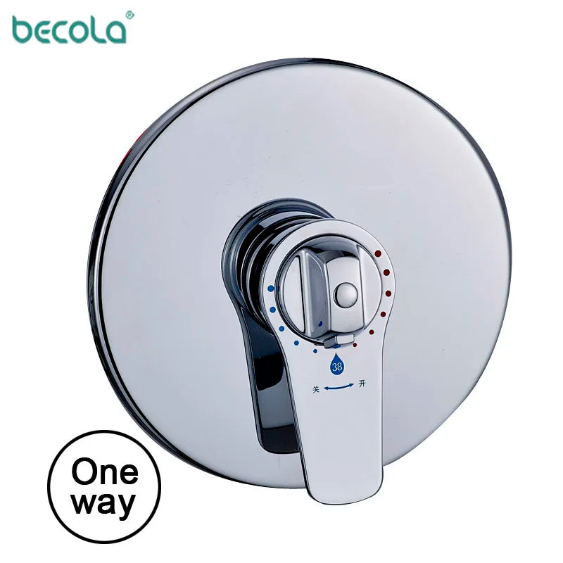 Concealed Mounted Mixerbrass Wall Box Mixing Valve Switch Valve Constant Temperature Shower Faucets Thermostatic Chrome 3 Ways