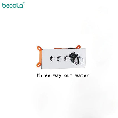Concealed Mounted Mixerbrass Wall Box Mixing Valve Switch Valve Constant Temperature Shower Faucets Thermostatic Chrome 3 Ways
